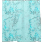 Turquoise marmer douchegordijn (Voorkant)