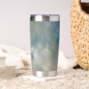 Turquoise Marmer Draai Patroon Geïsoleerde Drinkbeker