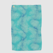 Turquoise marmer golfhanddoek (Voorkant)