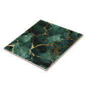 Turquoise marmer, gouden aderen, naadloze eleganti tegeltje (Zijkant)