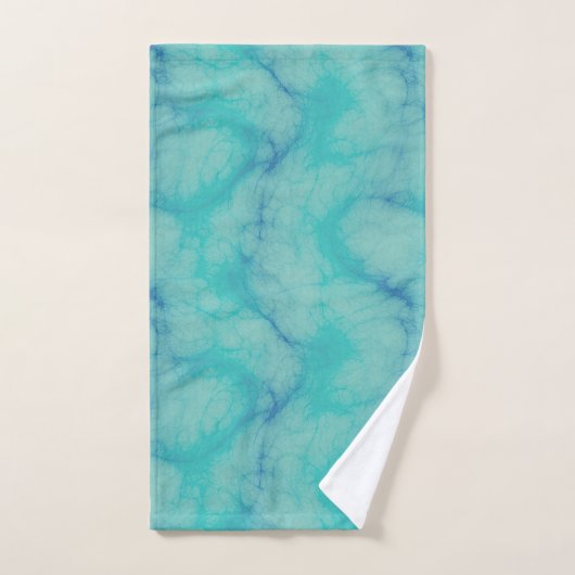 Turquoise marmer handdoek (Handdoek)