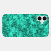 Turquoise marmer iPhone hoesje (Achterkant horizontaal)