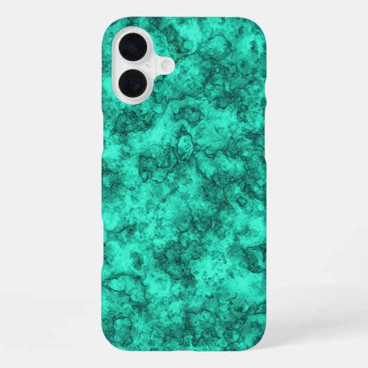 Turquoise marmer iPhone hoesje (Achterkant)