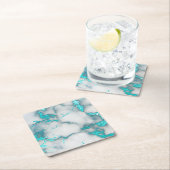 turquoise marmer kartonnen onderzetters (Insitu)