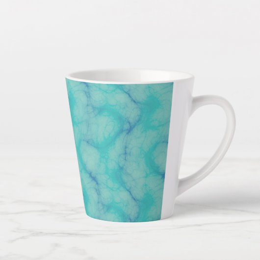 Turquoise marmer latte mok (Rechts)