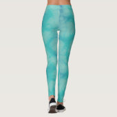 Turquoise marmer leggings (Achterkant)
