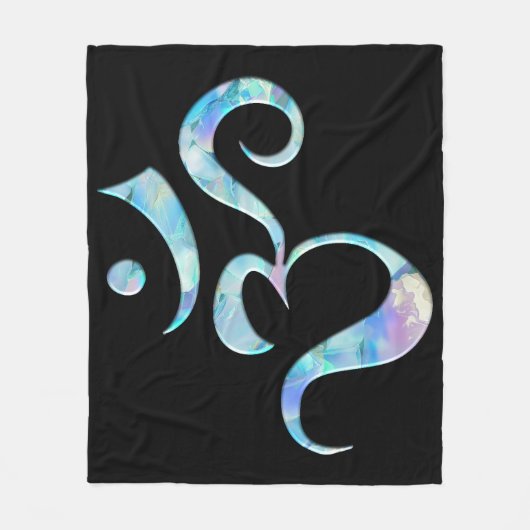 Turquoise Marmer Om Fleece Deken (Voorkant)