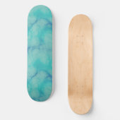 Turquoise marmer persoonlijk skateboard (Voorkant)