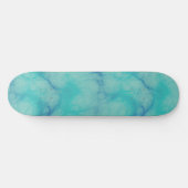 Turquoise marmer persoonlijk skateboard (Horizontaal)