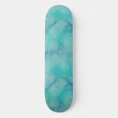 Turquoise marmer persoonlijk skateboard (Voorkant)