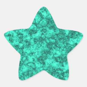 Turquoise marmer ster sticker
