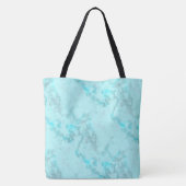 Turquoise Marmer Tote Bag (Achterkant)
