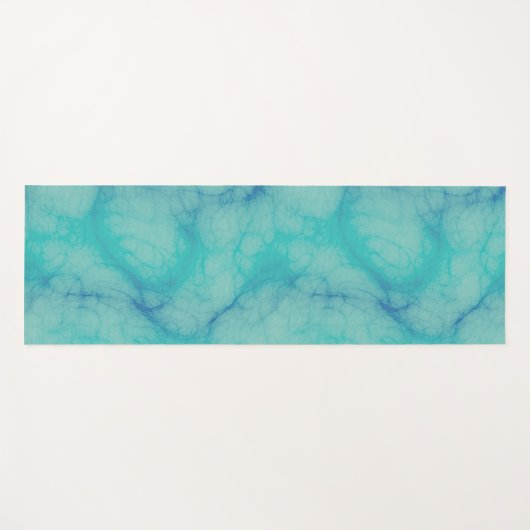 Turquoise marmer yogamat (Voorkant (horizontaal))