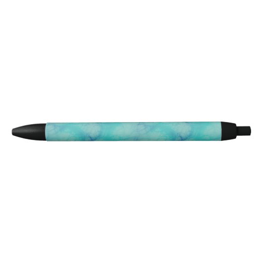 Turquoise marmer zwarte inkt pen (Voorkant)