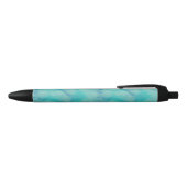 Turquoise marmer zwarte inkt pen (Bovenkant)