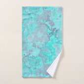 Turquoise marmeren Abstract badhanddoek set Bad Handdoek (Handdoek)