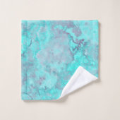 Turquoise marmeren Abstract badhanddoek set Bad Handdoek (Wasdoekje)
