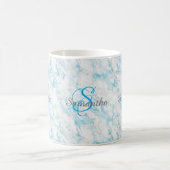 Turquoise Marmeren Monogram Koffiemok (Center)