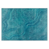 Turquoise Marmeren Patroon Snijplank Gift (Voorkant)