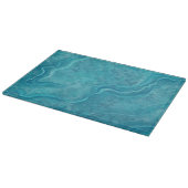 Turquoise Marmeren Patroon Snijplank Gift (Hoek)
