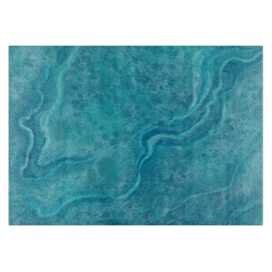 Turquoise marmeren snijplank cadeau (Voorkant)