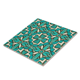 Turquoise Marokkaans mozaïek Tegeltje