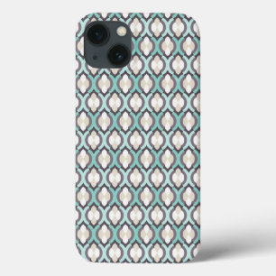 Turquoise Marokkaans patroon iPhone 13 Hoesje