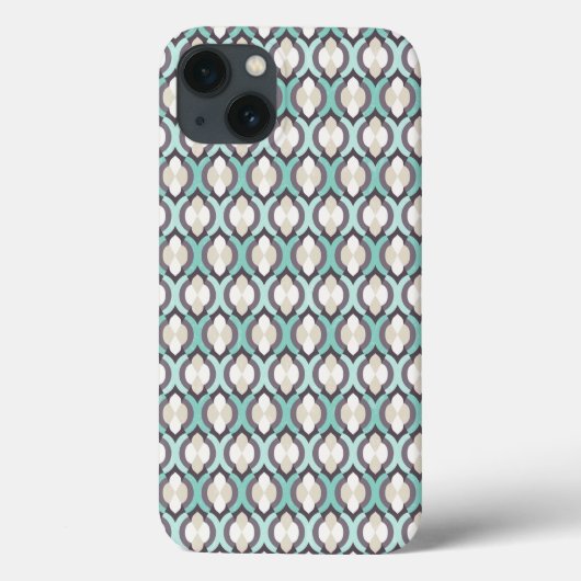 Turquoise Marokkaans patroon Case-Mate iPhone Case (Achterkant)