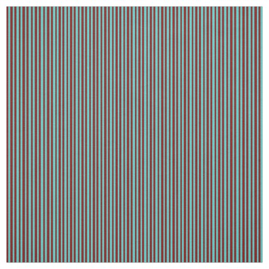 Turquoise & Maroon Pattern Stof (Swatch)