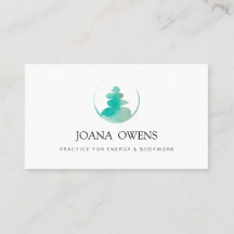 Turquoise massagetherapeut zen Waterverf