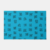 Turquoise Mazes Deurmat (Voorkant)