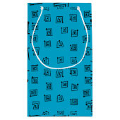 Turquoise Mazes Klein Cadeauzakje (Achterkant)