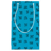 Turquoise Mazes Klein Cadeauzakje (Voorkant)