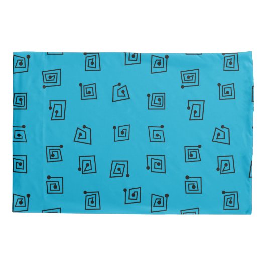 Turquoise Mazes Kussensloop (Achterkant)