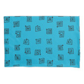 Turquoise Mazes Kussensloop (Voorkant)