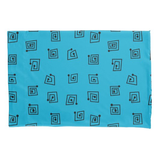 Turquoise Mazes Kussensloop (Voorkant)