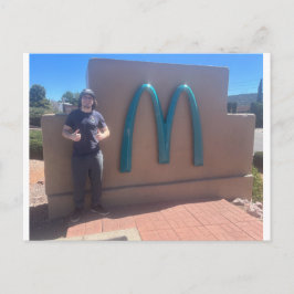 Turquoise McDonald's “M” bord Briefkaart