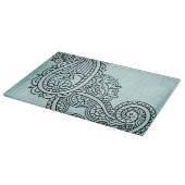 Turquoise Mehndi Motif Cutting Board Snijplank (Hoek)