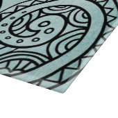 Turquoise Mehndi Motif Cutting Board Snijplank (Hoek)