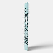 Turquoise Mehndi Motif iPad Case (Achterkant / Rechts)