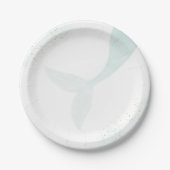 Turquoise Mermaid Girl Birthday Party Papieren Bordje (Voorkant)