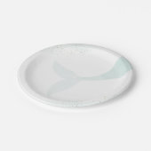 Turquoise Mermaid Girl Birthday Party Papieren Bordje (Gekanteld)