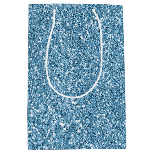 Turquoise Mermaid Glitter         Medium Cadeauzakje (Voorkant)