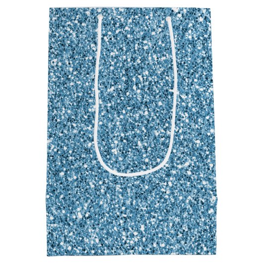 Turquoise Mermaid Glitter         Medium Cadeauzakje (Achterkant)