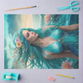 Turquoise Mermaid of the Sea decoupage paper v1 Tissuepapier (Craft)