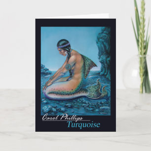 Turquoise Mermaid Wenskaart Kaart