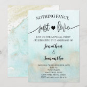 Turquoise met gouden niets ingewikkeld gewoon lief save the date (Voorkant / Achterkant)