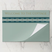 Turquoise met licht groen papier placemats