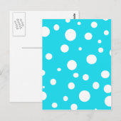 Turquoise met White Polka Dots Mode Fun Briefkaart (Voorkant / Achterkant)