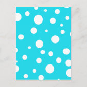 Turquoise met White Polka Dots Mode Fun Briefkaart (Voorkant)
